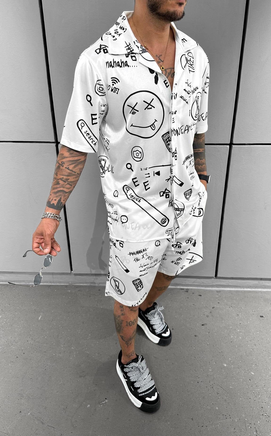 Men's Casual Tracksuit T-shirt and Short Sleeve Pants Men's Clothing Spring Summer Fashion Two Piece Set Sportswear Clothes for Men