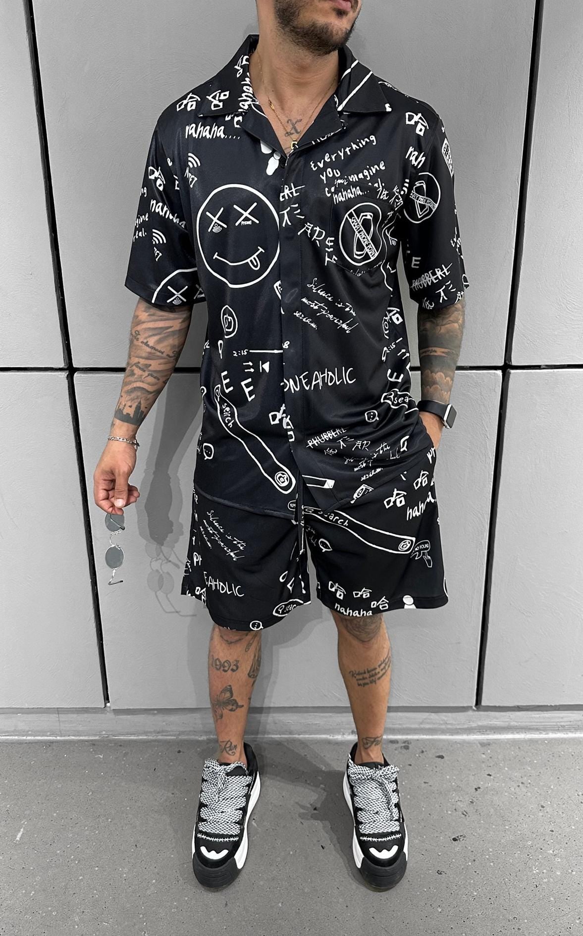 Men's Casual Tracksuit T-shirt and Short Sleeve Pants Men's Clothing Spring Summer Fashion Two Piece Set Sportswear Clothes for Men