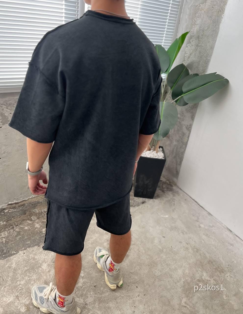 Men’s Streetwear Set, Bandana Print Shorts and T-Shirt, Urban Oversized Outfit, Summer Two Piece Set, Korean Style, Gift for Him