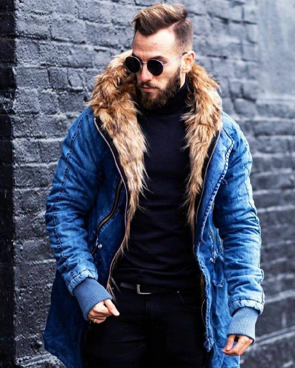 Oversized Faux Fur Parka: Men's Urban Streetwear Winter