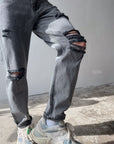 Men’s Distressed Washed Jeans