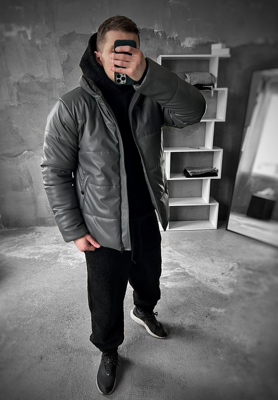 Men’s Winter Puffer Jacket – Warm Insulated Streetwear Coat with Hood, Casual Outerwear