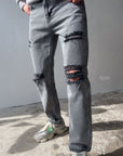 Men’s Distressed Washed Jeans