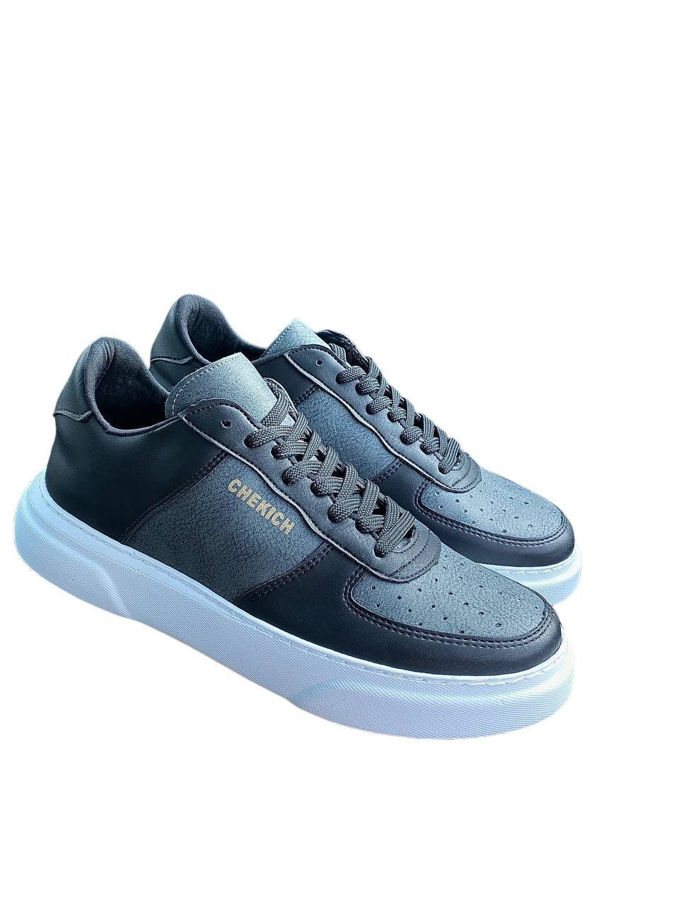 Mens Fashion Black Sneakers Lace up Casual Shoes Skate Shoes Size 7.5-10.5