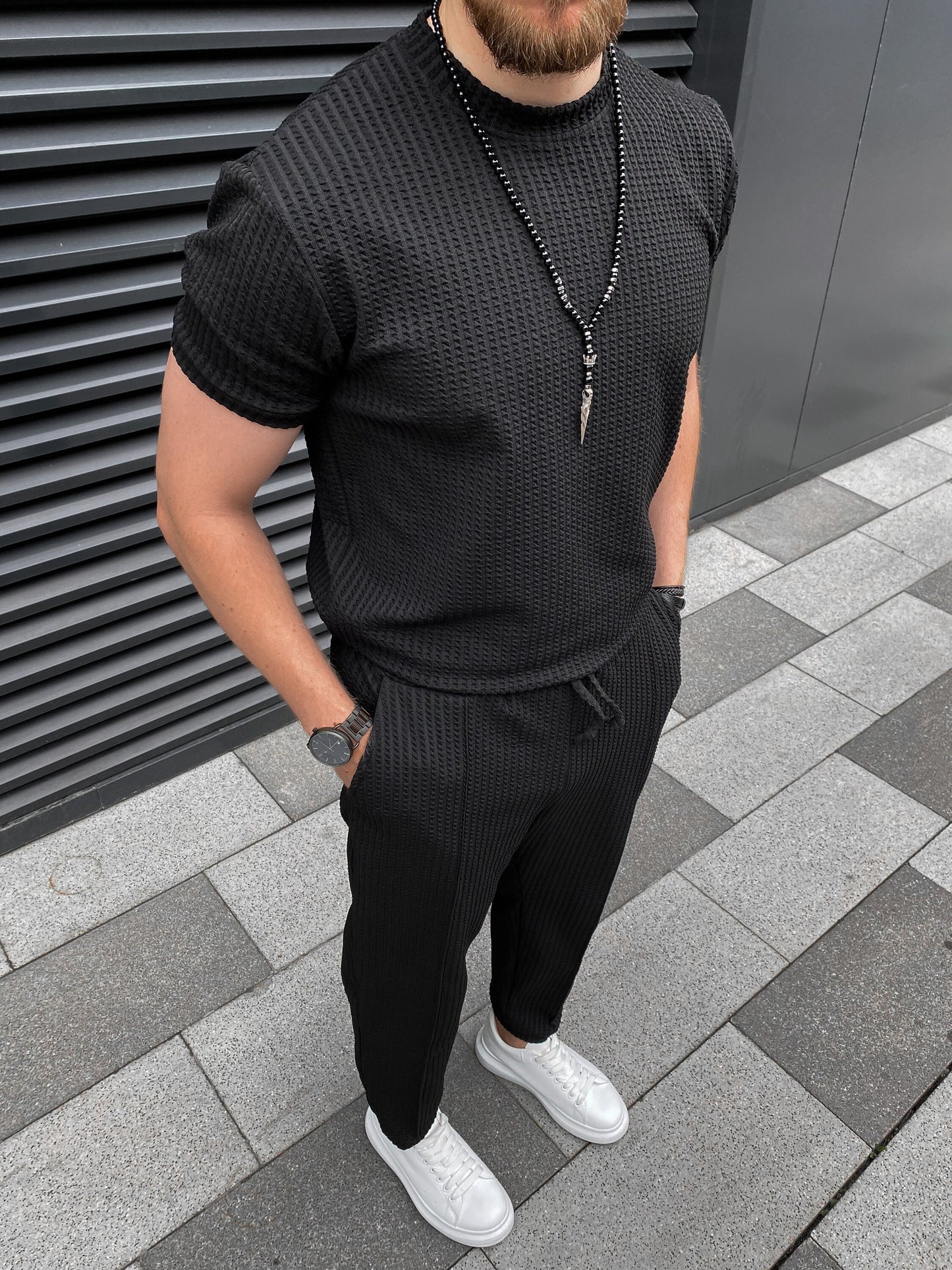 Men's Suits Sets Black + Baseball cap Free