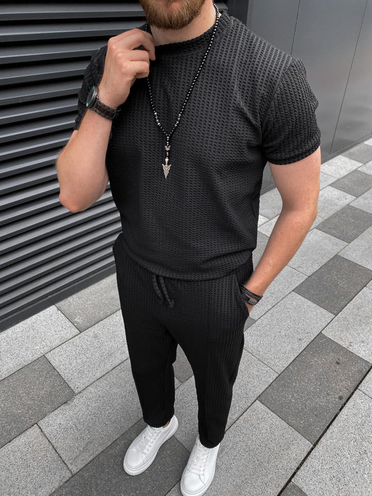 Men's Suits Sets Black + Baseball cap Free