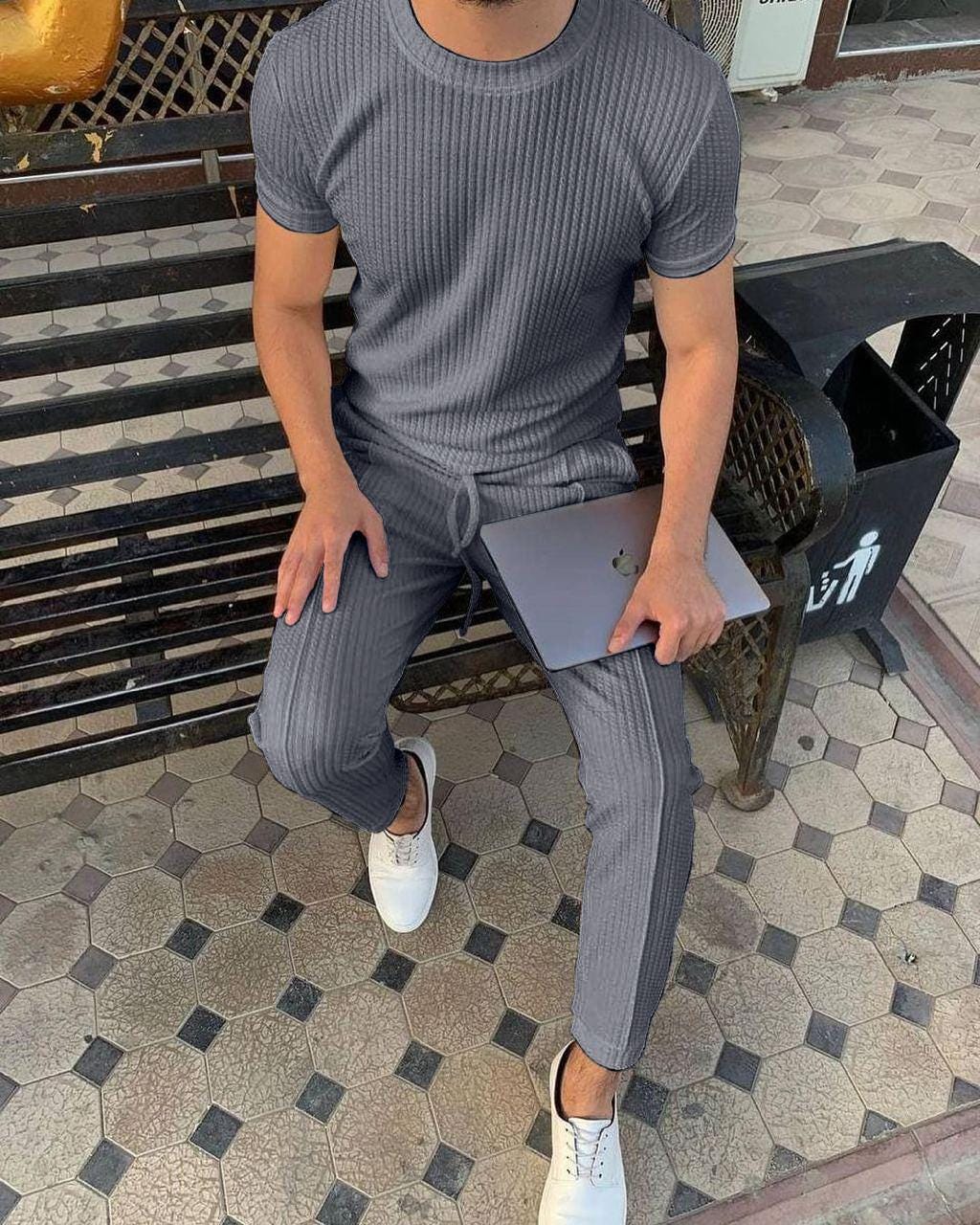 Men's Suits Sets Gray