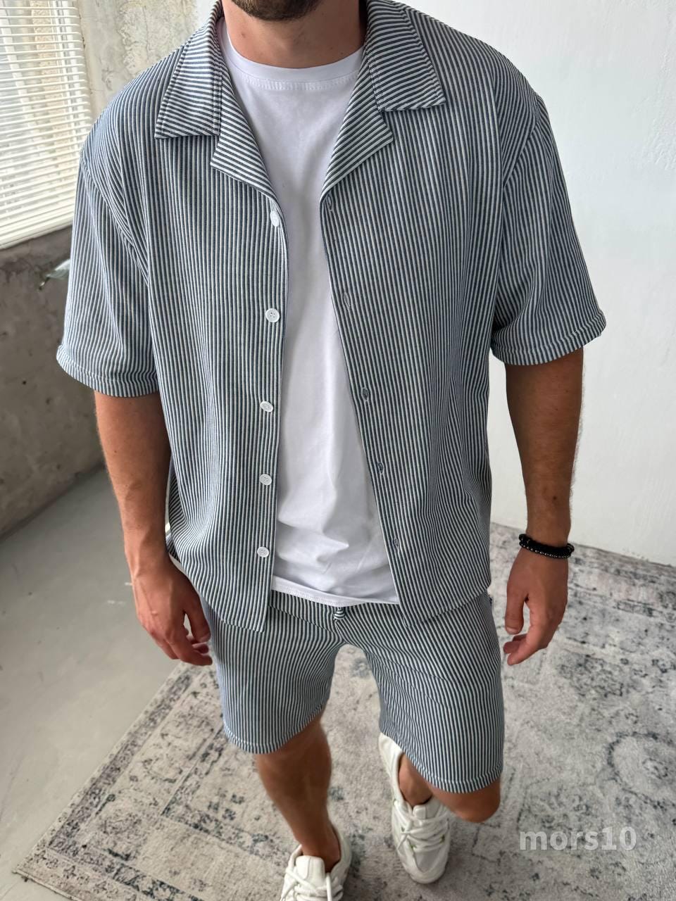 Summer mens costume, Summer pants,  pajama set, Gifts for men, Man's kit  set, summer pants, summer shirt, Natural color set