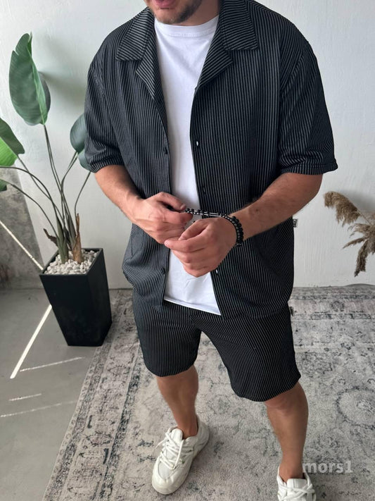 Summer mens costume, Summer pants,  pajama set, Gifts for men, Man's kit  set, summer pants, summer shirt, Natural color set