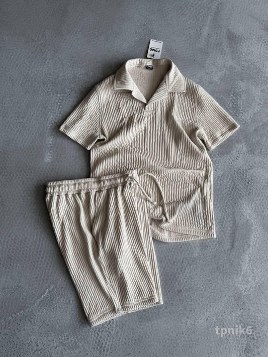 Summer mens costume, Summer pants,  pajama set, Gifts for men, Man's kit  set, summer pants, summer shirt, Natural color set