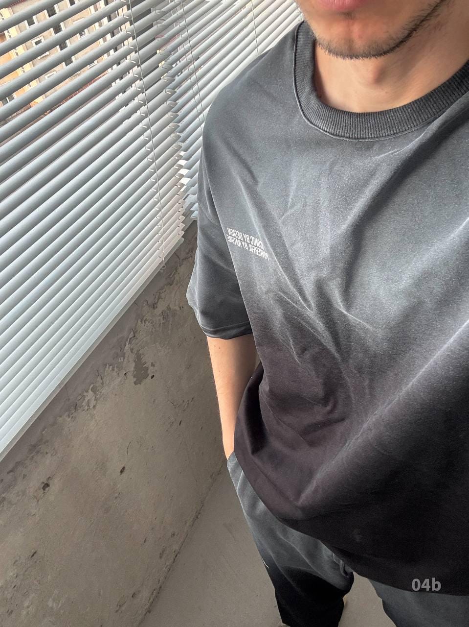 Gradient Streetwear Set for Men | Teal Ombre Two-Piece Outfit | Oversized T-Shirt & Pants | Urban Loungewear