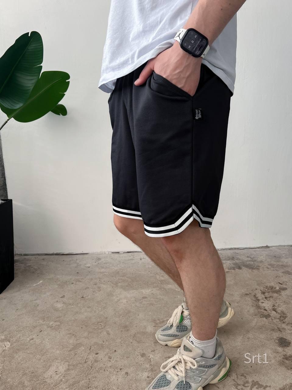 Men’s Streetwear Shorts, Basketball-Inspired, Cotton Gym Shorts with Stripe Trim, Relaxed Fit, Summer Sportswear, Gift for Him