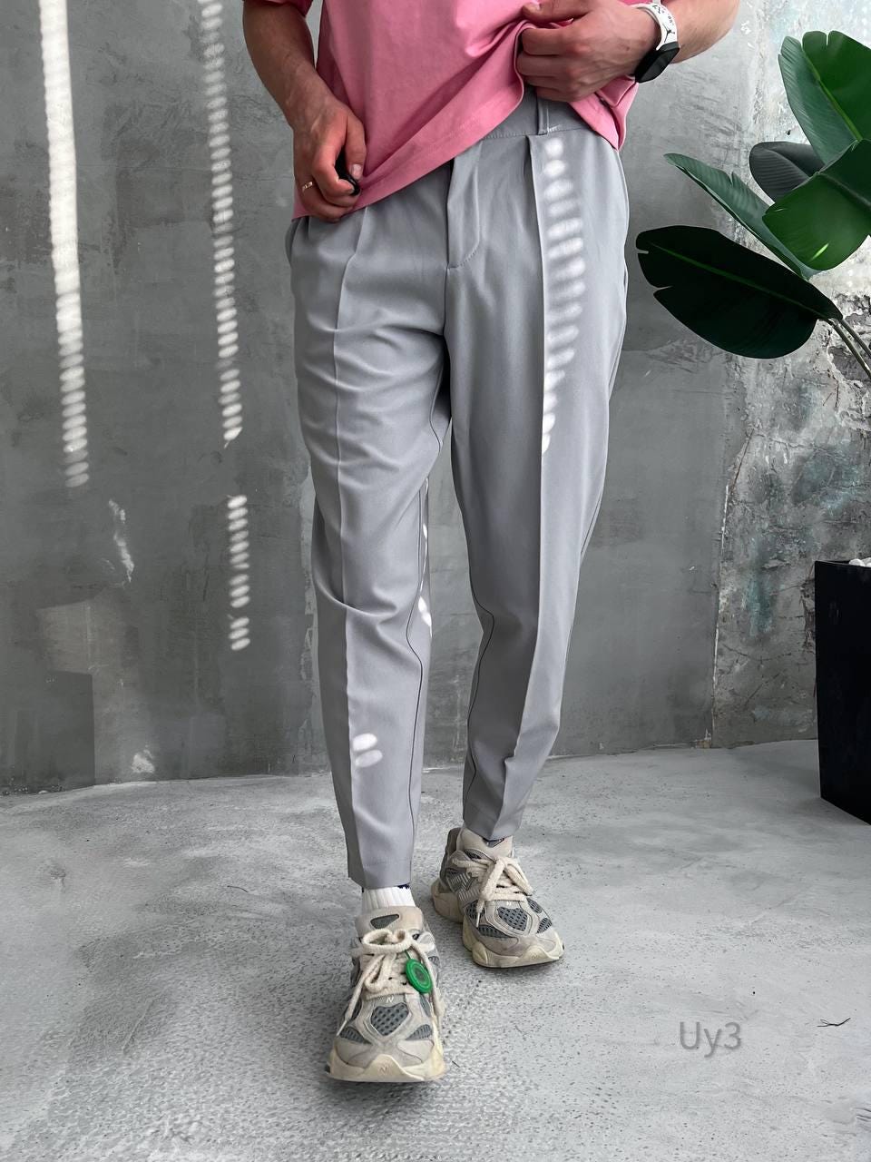 Men’s Modern Tapered Pants, Minimalist Trousers, Street Style Slim Fit, Smart Casual Pants, Korean Style, Gift for Him