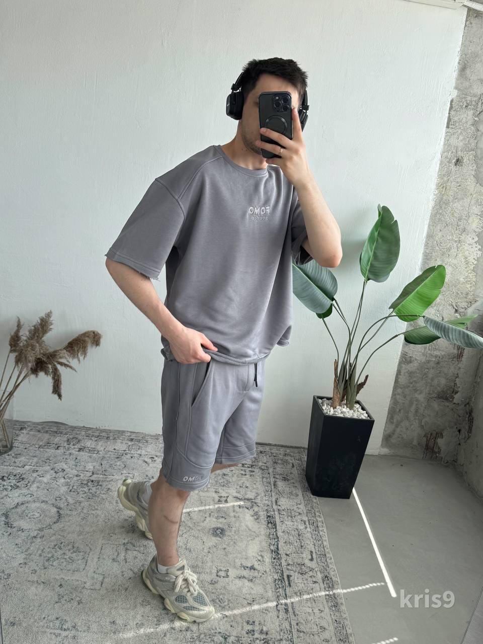 Men’s Summer Tracksuit Set | Oversized T-shirt & Shorts | Casual Streetwear | Minimalist Men’s Set | FOMO Studio Design