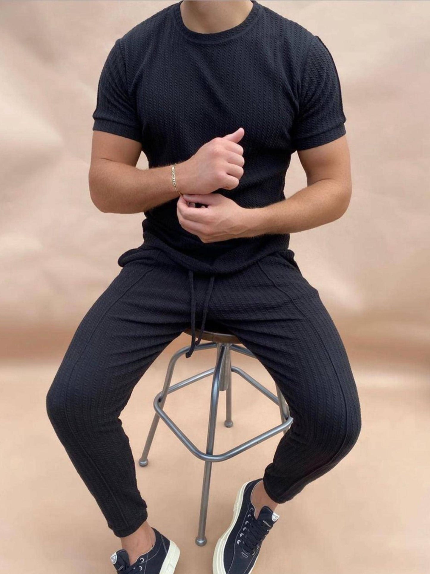 Black Men Shorts and t-shirt set