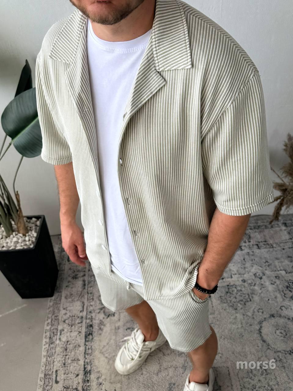 Summer mens costume, Summer pants,  pajama set, Gifts for men, Man's kit  set, summer pants, summer shirt, Natural color set