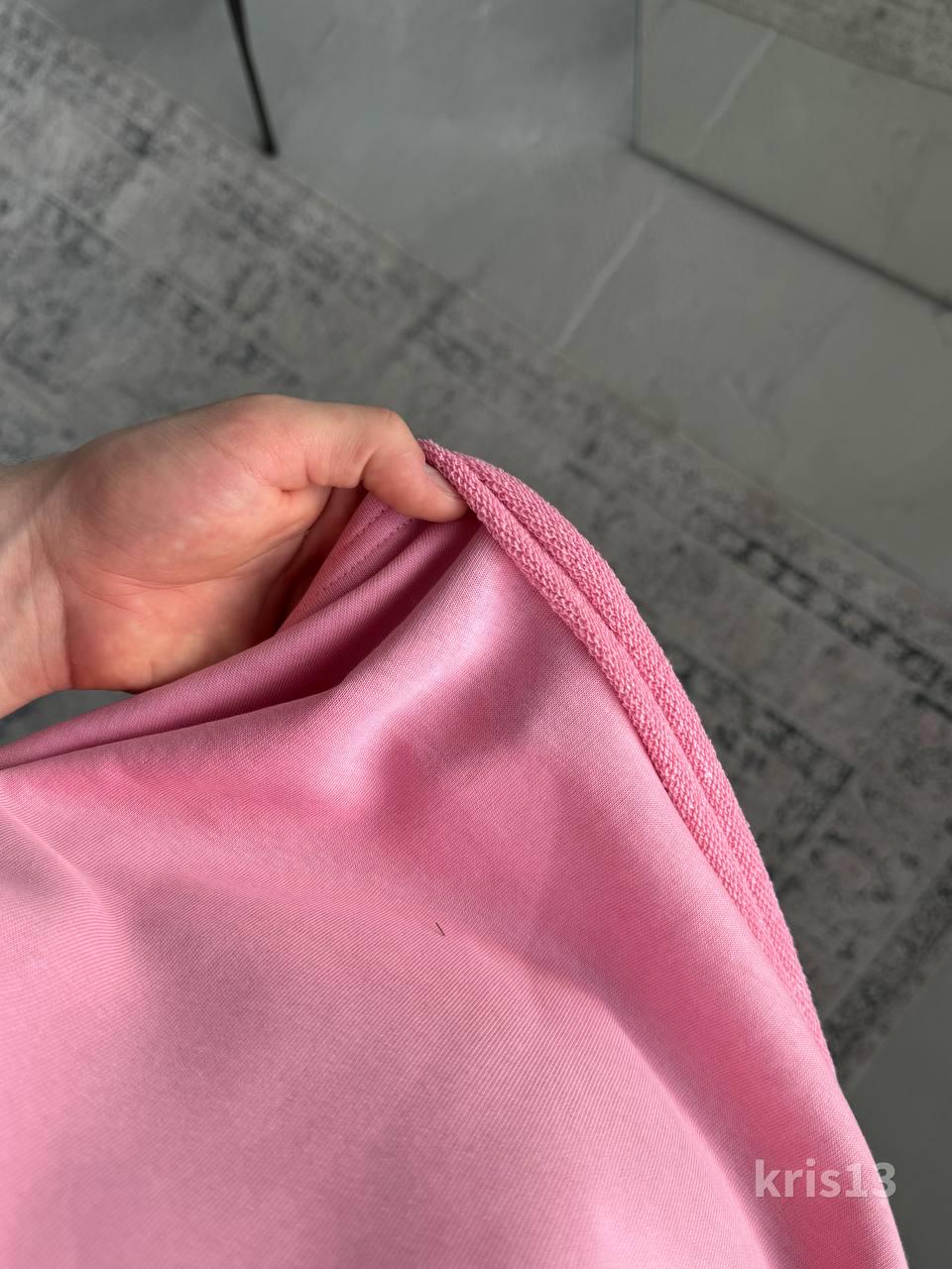 Handmade Pink Streetwear Set for Men – Summer Oversized T-Shirt and Shorts – Luxury Cotton Two Piece Set – Street Style Outfit