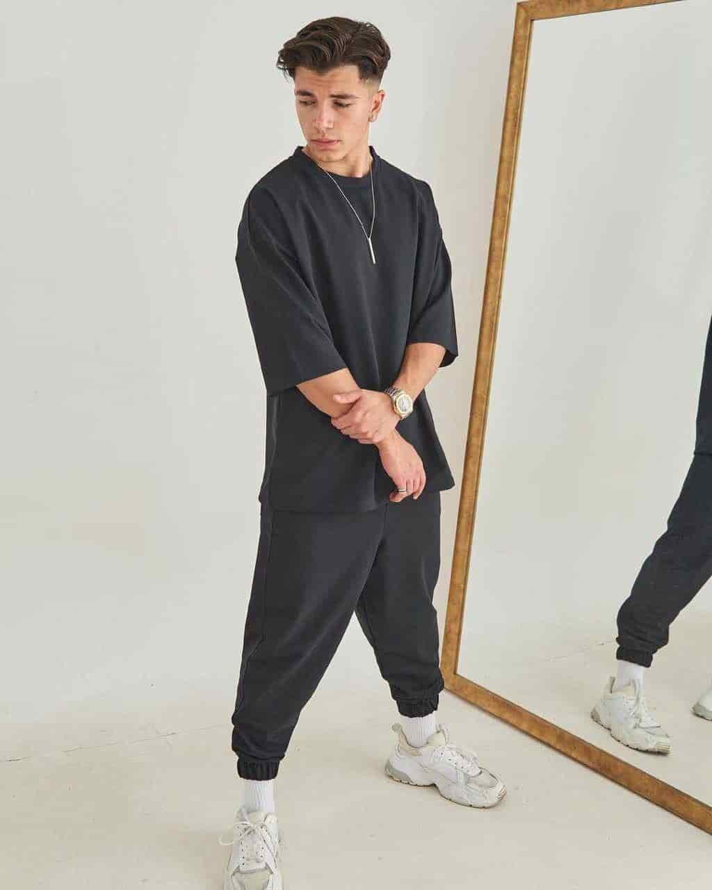 Men’s Oversized T-Shirt and Joggers Set – 2 Piece Streetwear Tracksuit | Summer Casual Outfit