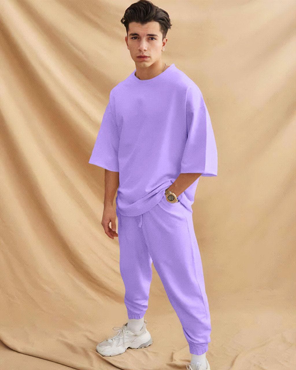 Men’s Oversized T-Shirt and Joggers Set – 2 Piece Streetwear Tracksuit | Summer Casual Outfit