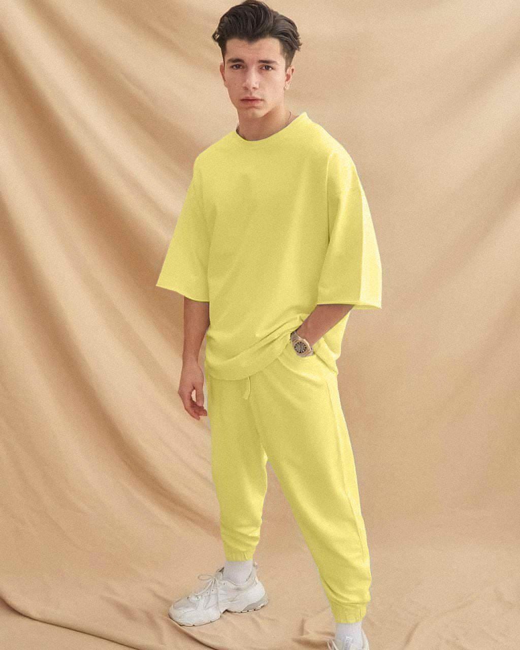 Men’s Oversized T-Shirt and Joggers Set – 2 Piece Streetwear Tracksuit | Summer Casual Outfit