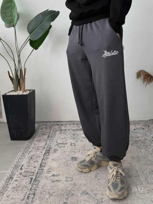 Men’s Joggers with “Athletic” Embroidery – Relaxed Fit Sweatpants with Pockets