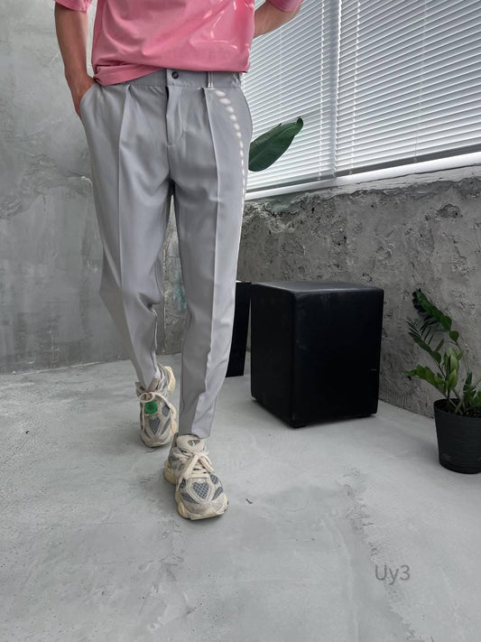 Men’s Modern Tapered Pants, Minimalist Trousers, Street Style Slim Fit, Smart Casual Pants, Korean Style, Gift for Him