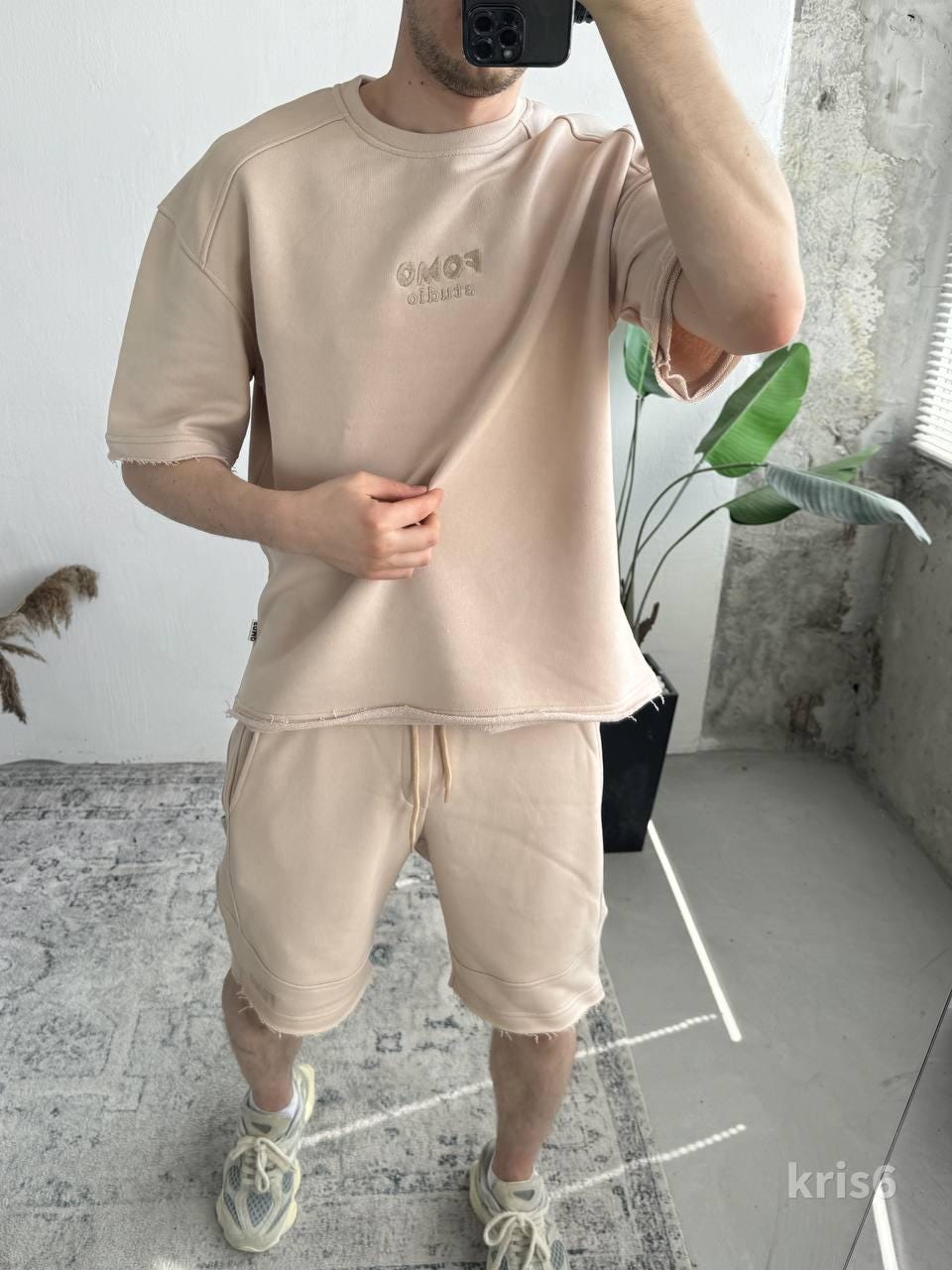 Men’s Summer Tracksuit Set | Oversized T-shirt & Shorts | Casual Streetwear | Minimalist Men’s Set | FOMO Studio Design