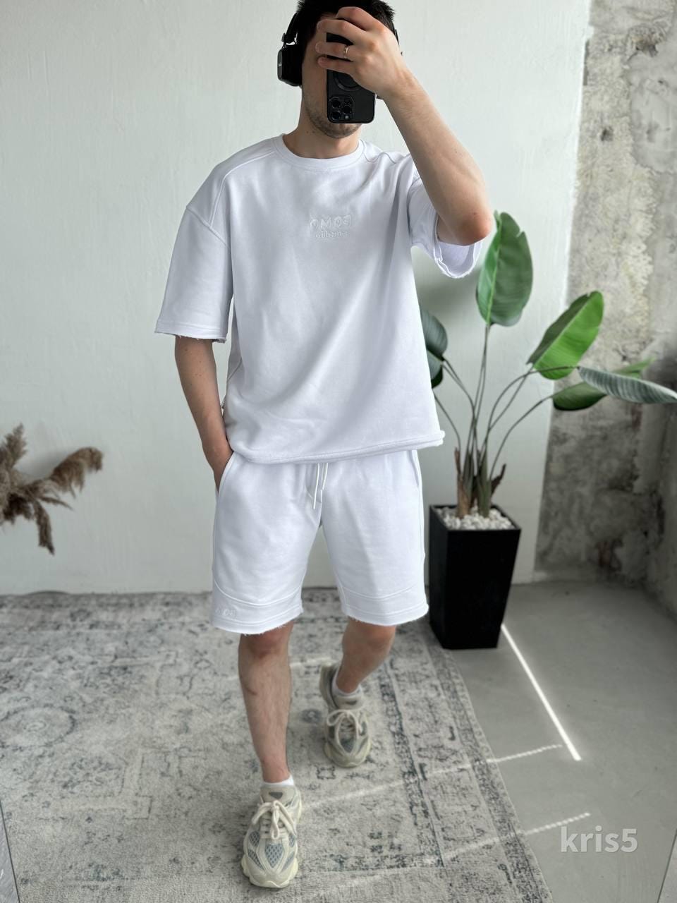 Men’s Summer Tracksuit Set | Oversized T-shirt & Shorts | Casual Streetwear | Minimalist Men’s Set | FOMO Studio Design