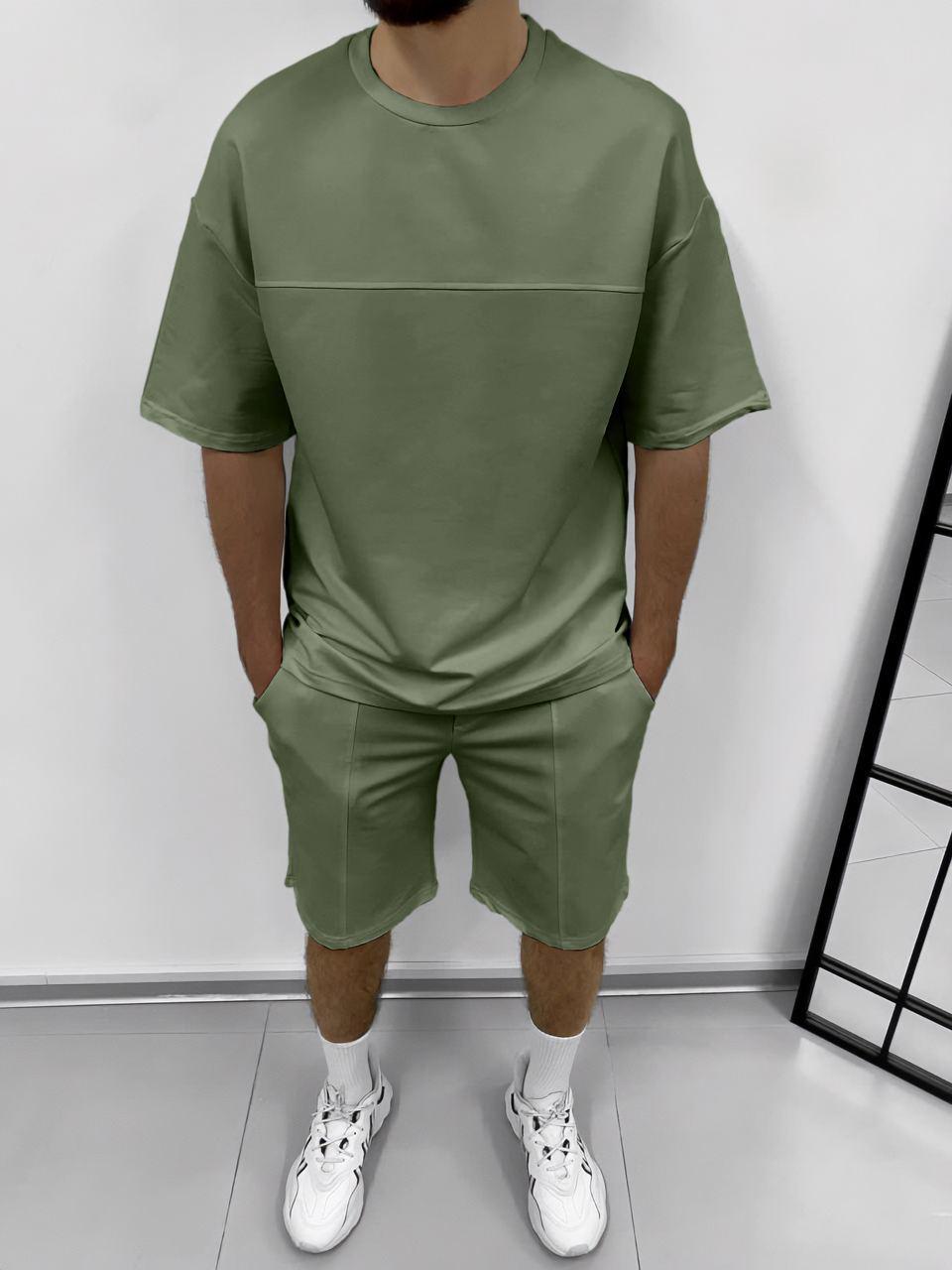 Mens Summer 2-Piece Set – Oversized T-Shirt  Shorts | Minimalist Streetwear Outfit | Casual Gymwear & Lounge Set