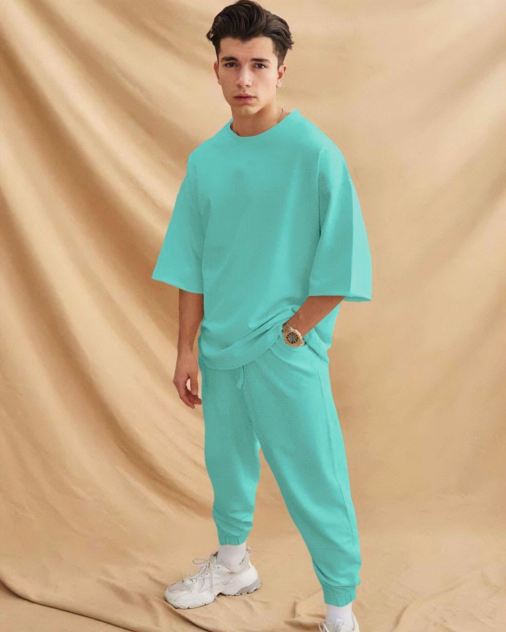 Men’s Oversized T-Shirt and Joggers Set – 2 Piece Streetwear Tracksuit | Summer Casual Outfit