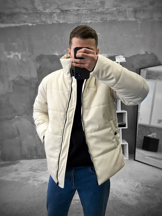 Men’s Winter Puffer Jacket – Warm Insulated Streetwear Coat with Hood, Casual Outerwear