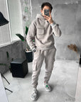 Men’s Fleece Hoodie & Jogger Set – Premium Cotton Blend
