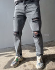 Men’s Distressed Washed Jeans