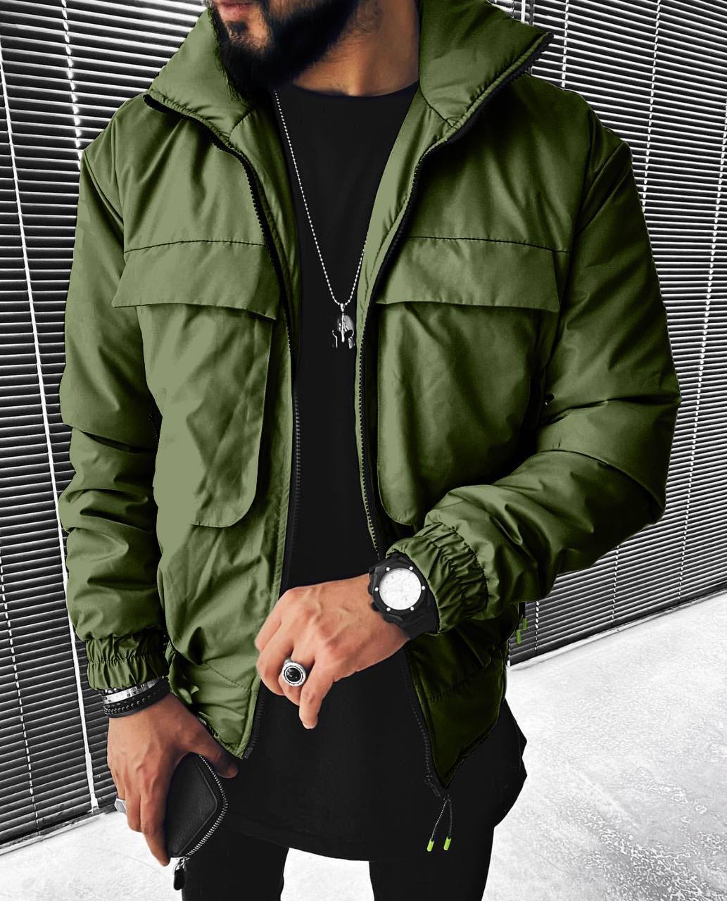 Men’s Lightweight Jacket – Casual Streetwear Zip Up Coat with Pockets, Spring Fall Outerwear