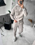 Men’s Fleece Hoodie & Jogger Set – Premium Cotton Blend
