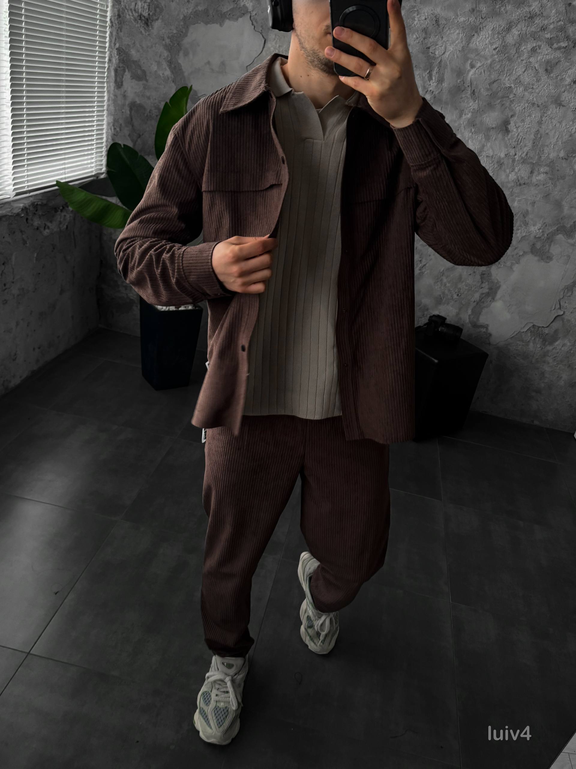 Corduroy Two-Piece Set — Premium Velvet Shirt &amp; Pants | By Kudla