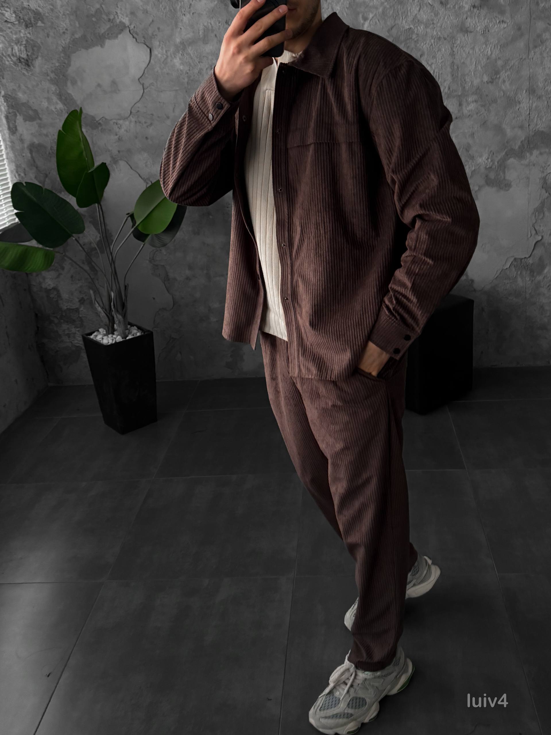 Corduroy Two-Piece Set — Premium Velvet Shirt &amp; Pants | By Kudla
