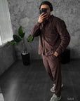 Corduroy Two-Piece Set — Premium Velvet Shirt & Pants | By Kudla