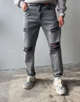 Men’s Distressed Washed Jeans
